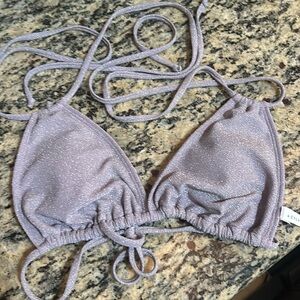 Aeropostale purple glitter bikini top
